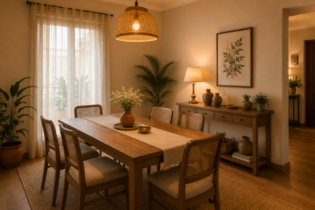 Simple and calm interior design for Indian homes